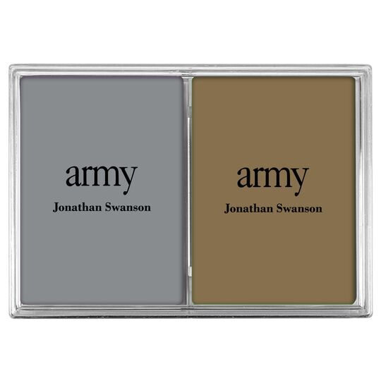 Big Word Army Double Deck Playing Cards